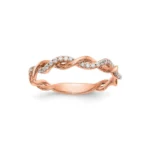 14kt Rose Gold Diamond Wedding Band