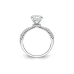 14kt White Gold Engagment Ring With Semi Mt Hidden Halo