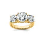 14kt Yellow Gold Lab Diamond 3 Stone Engagement Ring