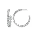 Sterling Silver 3.5 cts Lab Grown Diamond Earrings