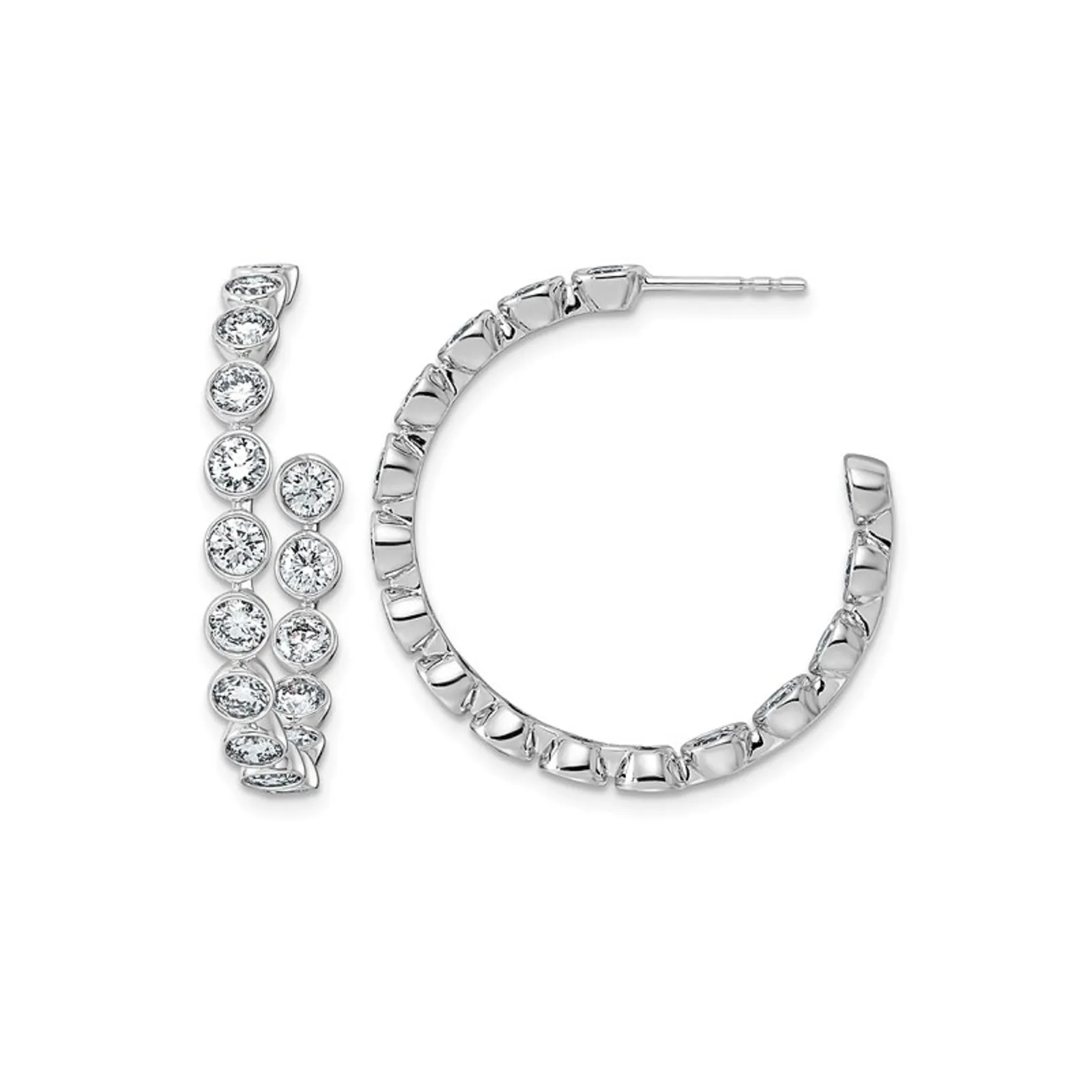 STERLING-SILVER-3.5-cts-lab-grown-diamond-earrings