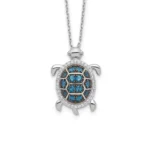 SterlingSilver Crystal Turtle Necklace Image
