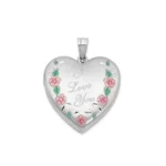Sterling Silver I Love You Heart Locket
