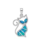Sterling Silver Cat Pendant