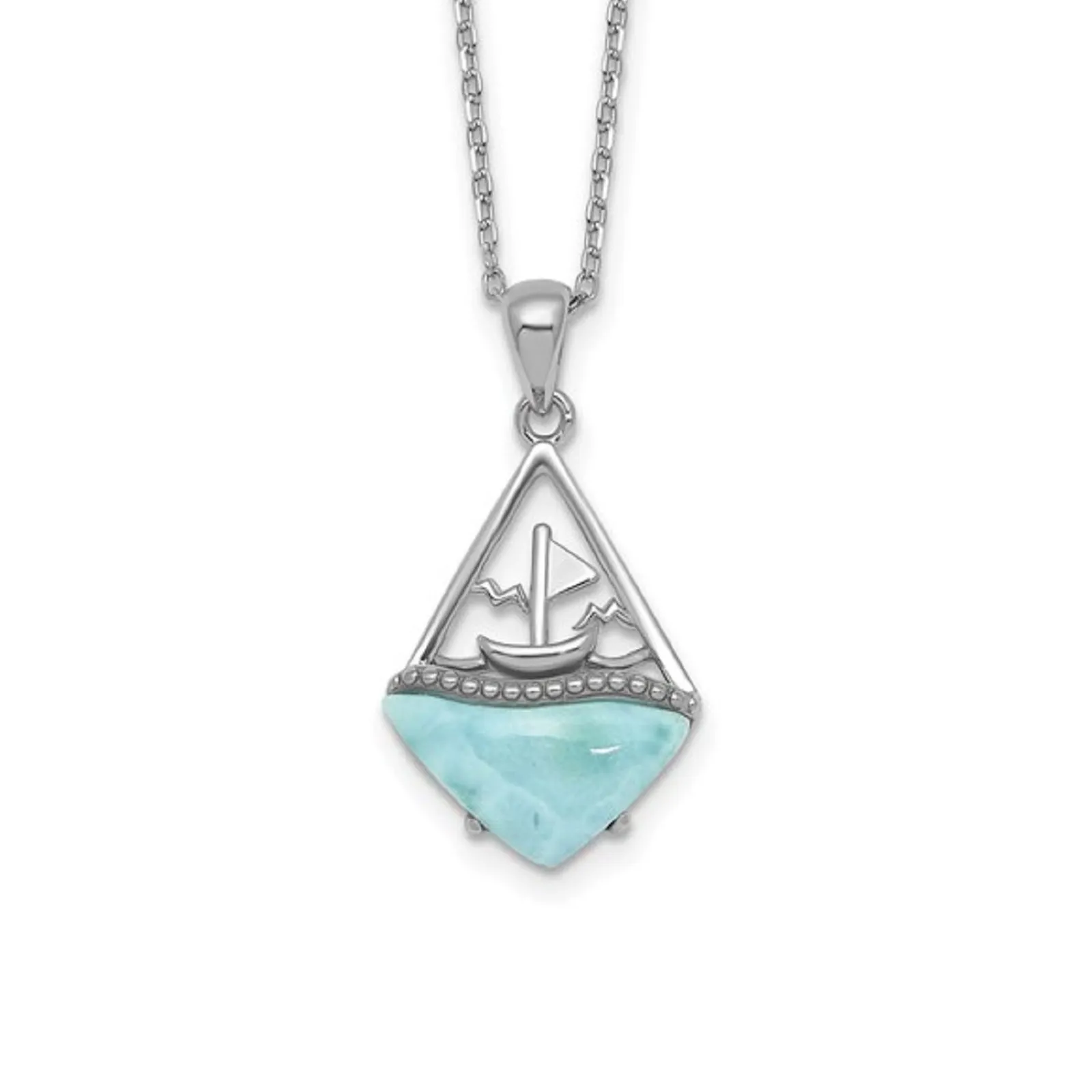 Sterling-silver-Larimar-boat-necklace-and-chain