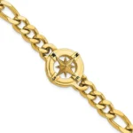 Yellow Gold Plated Compass Nautical Bracelet
