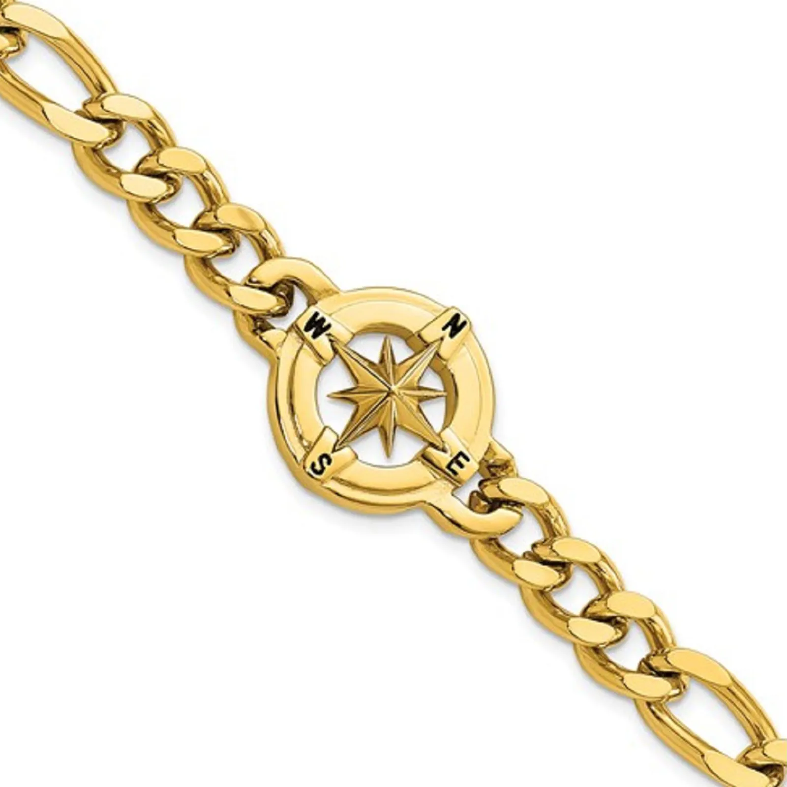 Yellow-gold-plated-compass-nautical-bracelet